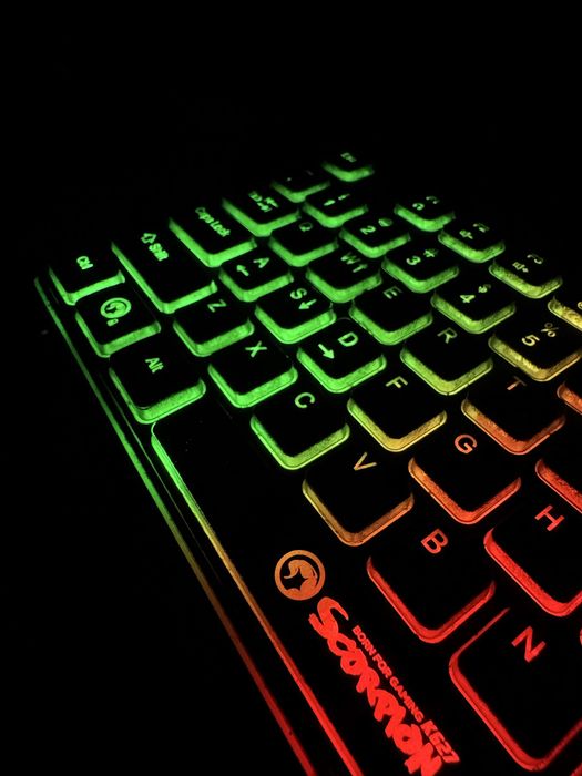 Tastatura gaming Marvo K616 Rainbow, Negru