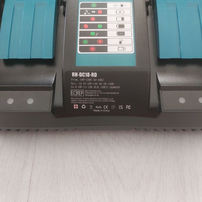 Комплект Двойно Бързо Зарядно DC18RD + 2 бр. Батерии 18V 5.5Ah за Makita LXT