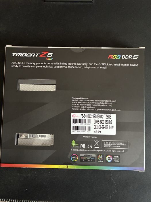 Memorie RAM G skill Trident Z5 RGB DDR5 32 Gb Dual channel
