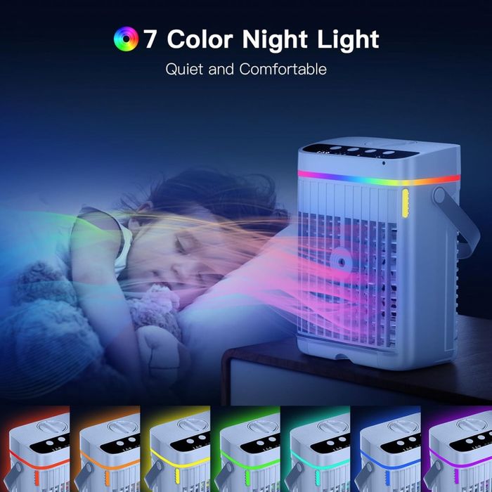 2 бр. Интелигентен мини климатик 4 в 1 – мобилно охлаждане без компром