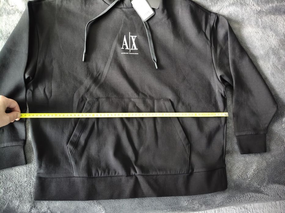 Armani Exchange hanorac unisex negru cu logo brodat mărimea S nou