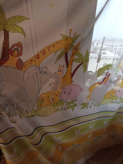 Перде за детска стая с детски мотив - животни