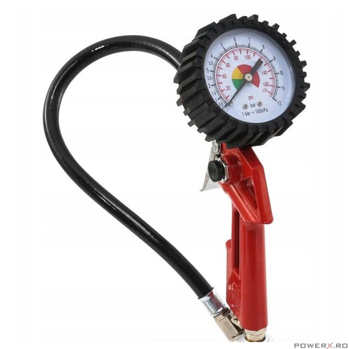 Pistol manometru, 12 bar, lungime furtun 360 mm, Verke