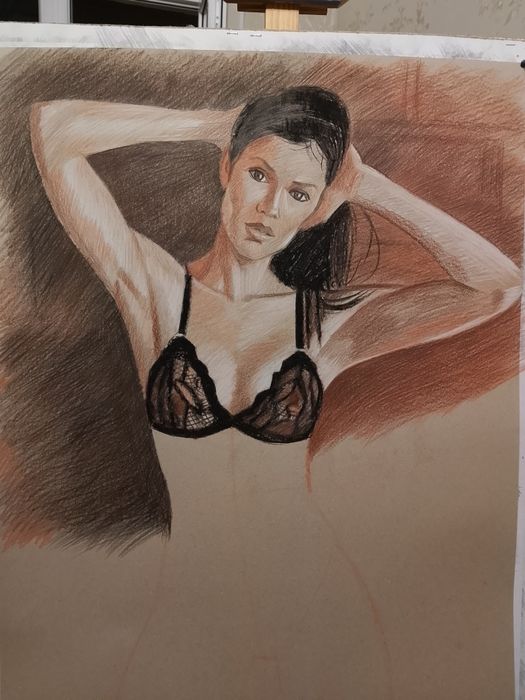 Продам картину. Уголь, сангина. От автора.