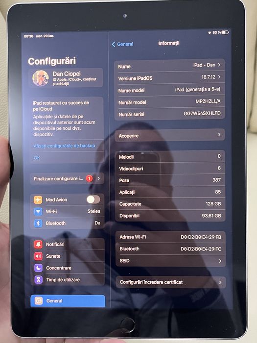 Tableta iPad 2017-2018 (5th Gen) 128GB Wi-Fi + accesorii originale