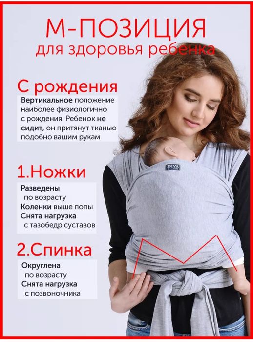 Слинг для новорождённого