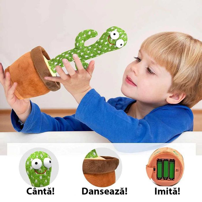 Jucarie de plus Cactus dansator - Squid Game Danseaza Canta Imita