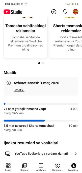 Youtube kanal Sotiladi