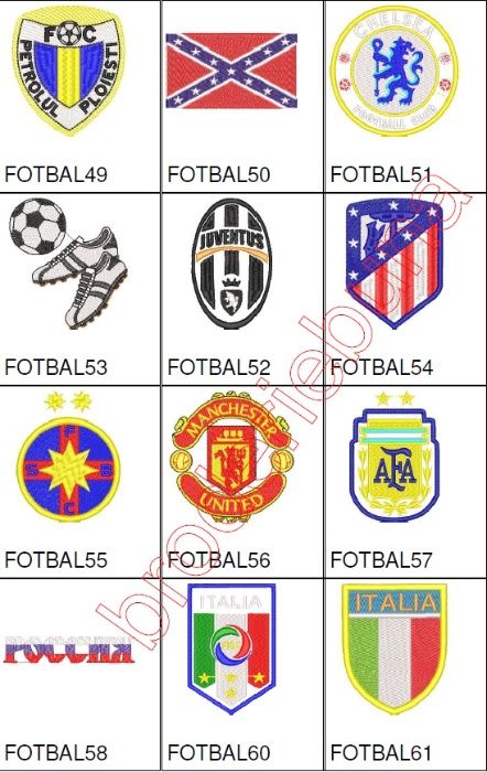 broderii cluburi de FOTBAL programe