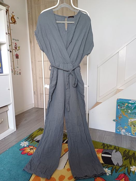 Salopeta rochie in muselina bumbac linen cotton