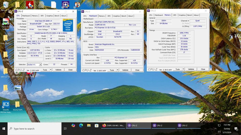 Server/workstation 44 cores/88 threads, 64gb ram Ddr4 Ecc