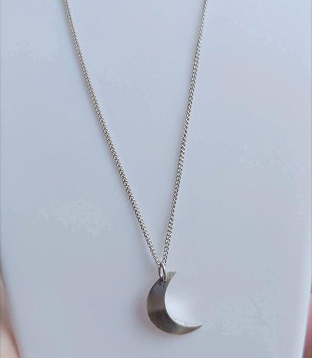 Colier/lant vechi Half Moon argint 925, JK, semiluna, copii