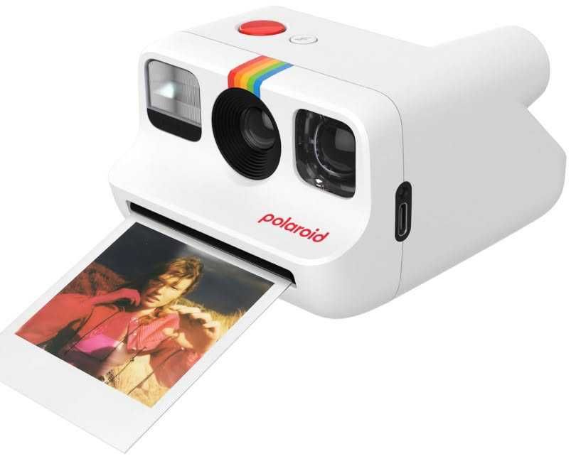 Фотоапарат за моментни снимки Polaroid Go Generation 2, моментална камера, цвят: бяло