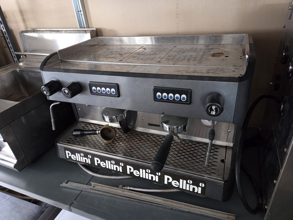 Espresor cafea 2 brate servisat, 16 bari, inox