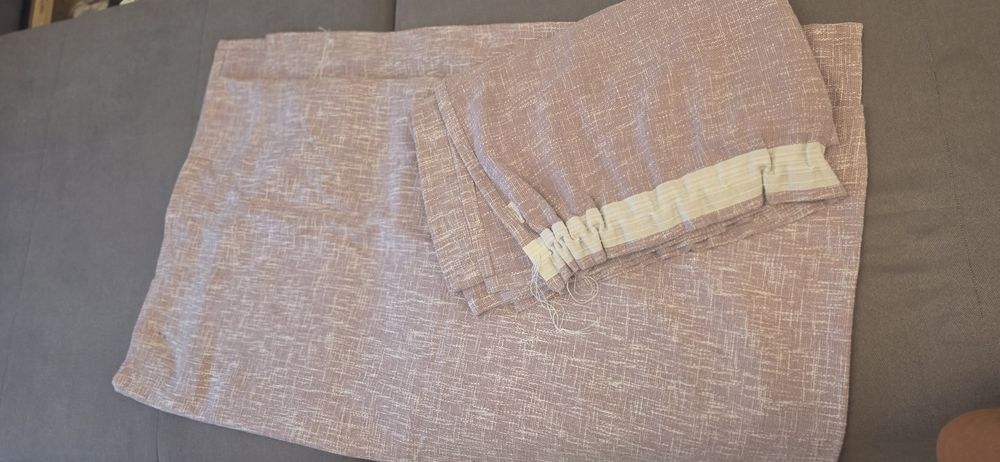 Draperii roz bumbac cu vascoza 240×200 2 bucati