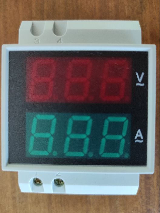 Цифров волт-амперметър за монтаж на DIN шина