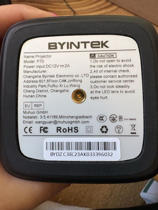 Проектор BYINTEK P70 DLP 3D 4K Android, мини, безжичен
