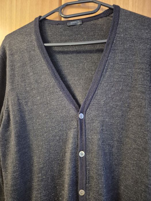 Vand pulover/cardigan barbatesc Boggi Milano, lana 100%, marimea S/M