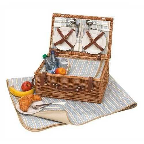 Cos picnic Bremen Madison Park, 4 persoane, cu patura, 46 x 30 x 21 cm