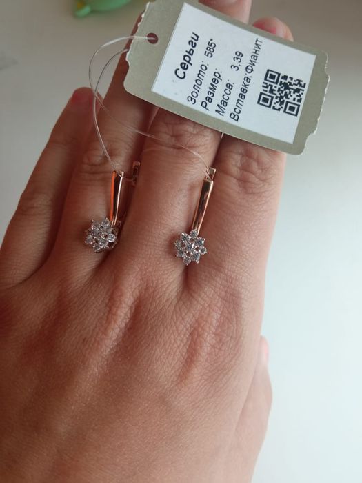 Золото серьги новый