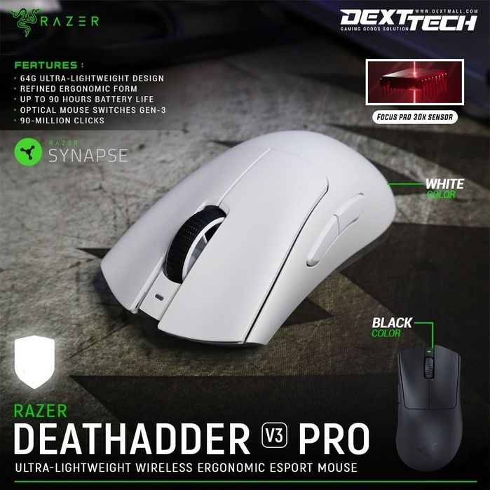 Deathadder v3 pro СКИДКА мышка/мышь/Аналог Logitech superlight 2 dex