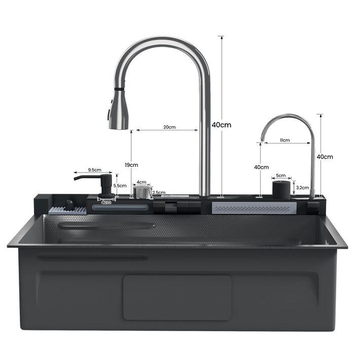 Кухненска мивка с ЛЕД осветление и инфо дисплей