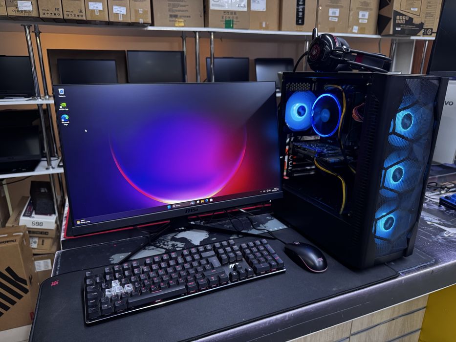 Б/у игровой комплект! i3-12100F/16GB/SSD256B/HDD512GB/GTX1650