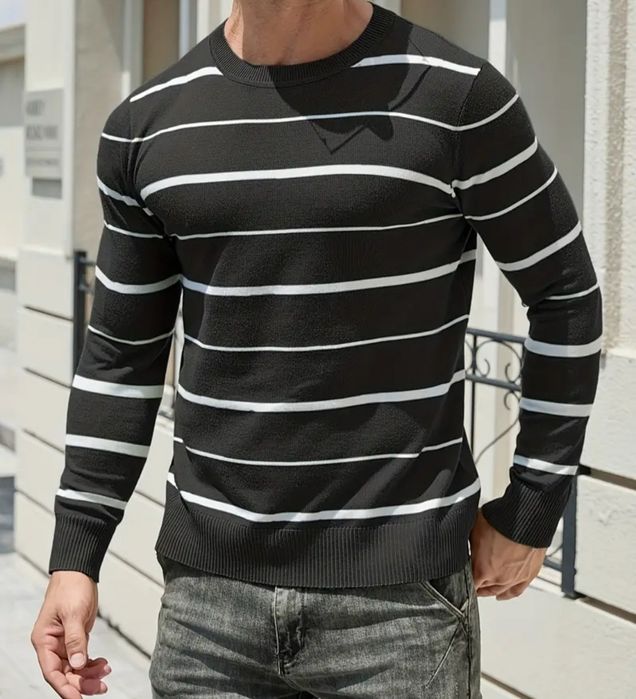 Модерен мъжки пуловер