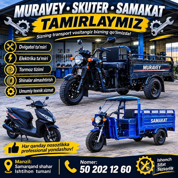 Muravey Skuter Samakat Tamirlaymiz!