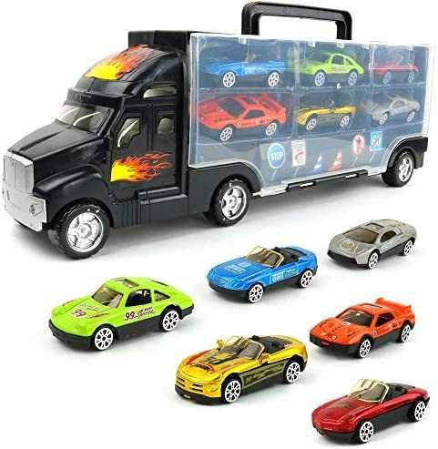 Детска играчка камион автовоз с 6 коли