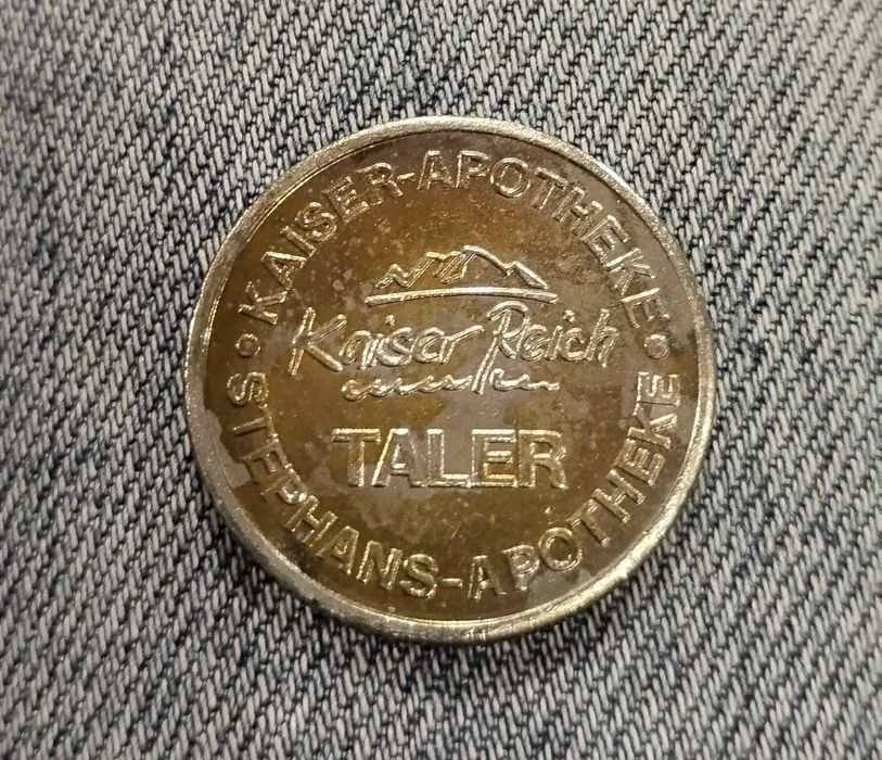 стар месингов аптечен жетон - аптека -Германия