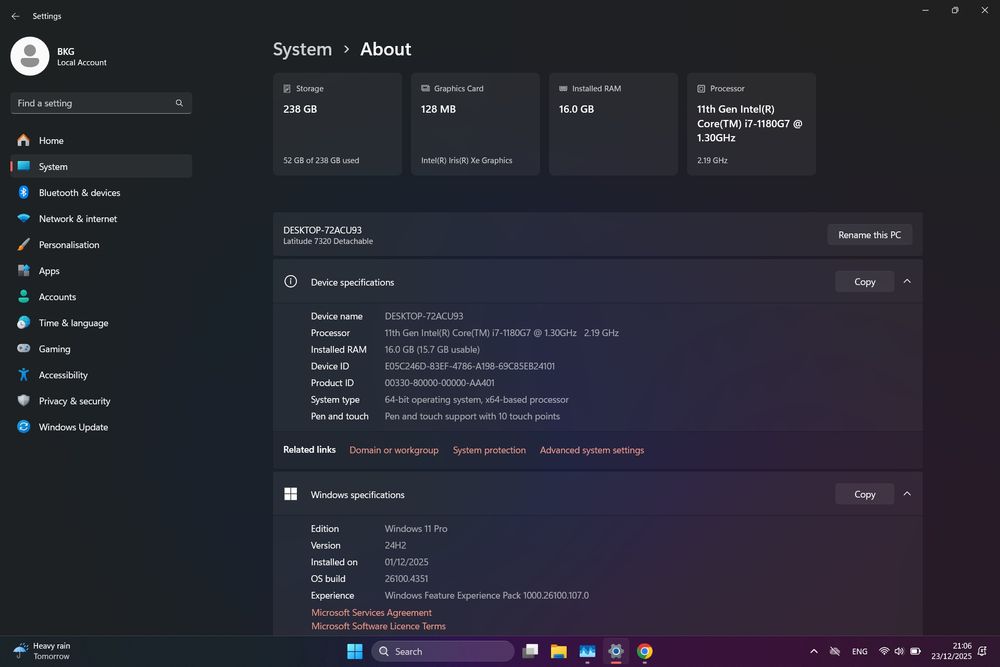 Dell 7320 detachable. Windows таблет. Intel i7, 16gb ram, 256gb ssd