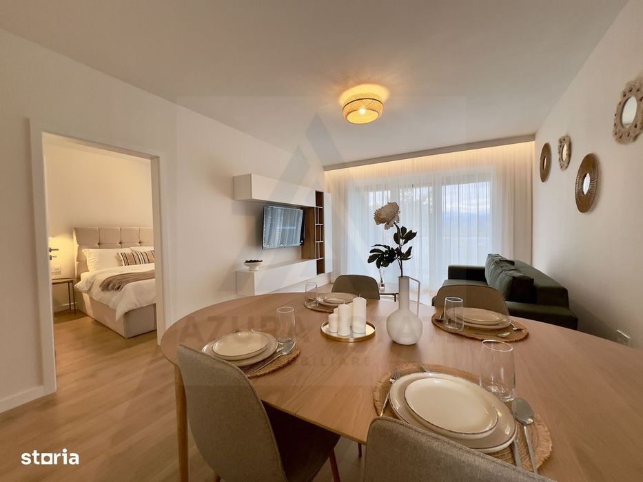 Apartament modern 2 camere utilat premium etaj 1 in cartier DaVinci