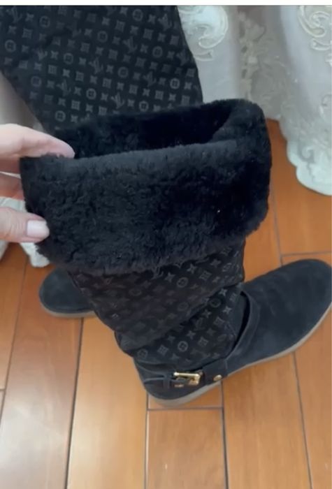 Сапоги зимаа Vuitton