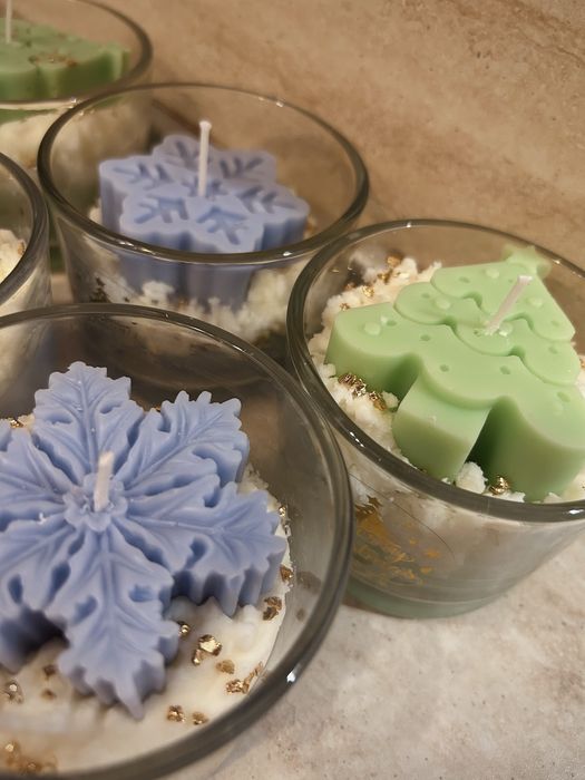 Коледни соеви свещи