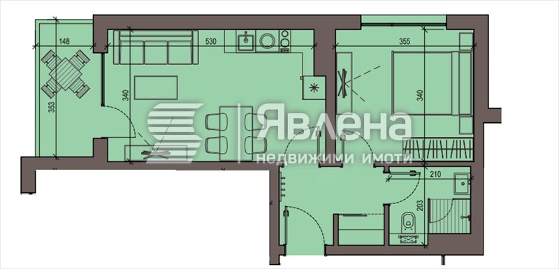 Продава се Двустаен апартамент в Бургас, Сарафово - 61 кв.м за 1277 €/кв.м - Снимка #3