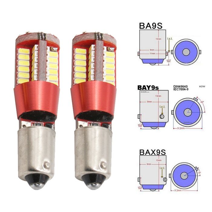 LED Диодни Габаритни Крушки Ba9s, Bax9s, Bay9s ,T4