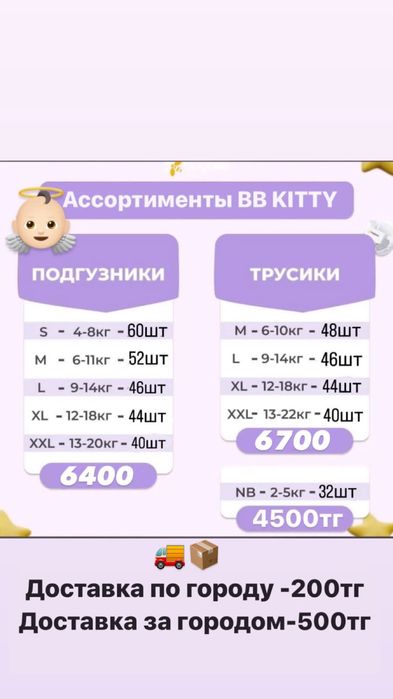 Подгузники Bb Kitty