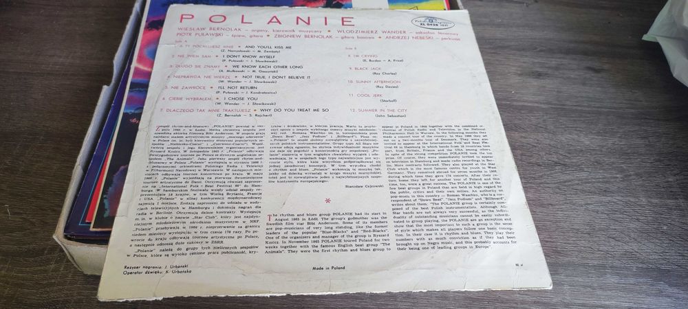 Рядка грамофонна плоча Polanie – Polanie (1968) – Първа полска R&B супергрупа