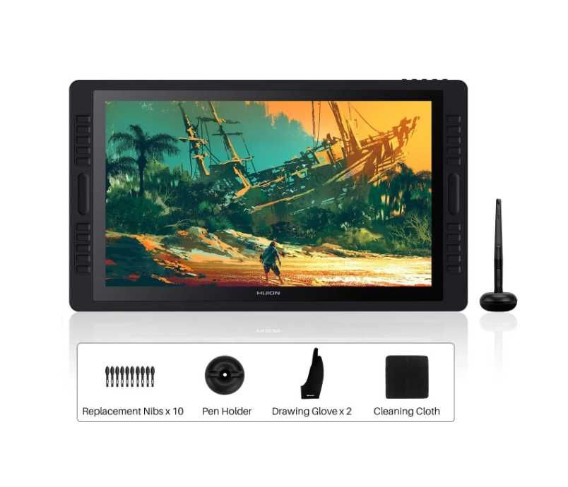 Tableta Grafica cu Display Huion Kamvas Pro 22 2019 IPS FHD 120sRGB Stylus PW500