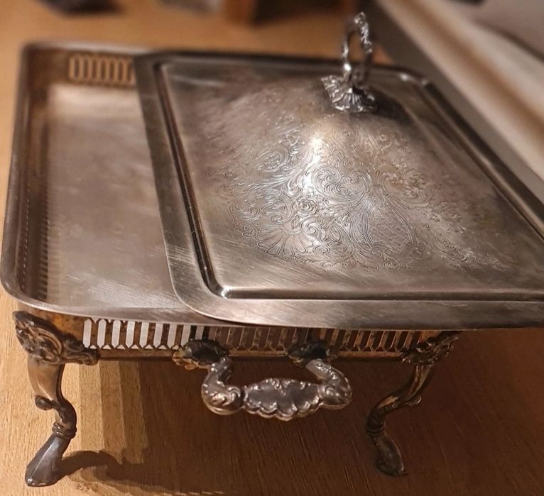 Vas metal argintat, piesa de colectie, elegant, sfarsit secol XIX, inc