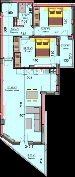Продава се Тристаен апартамент в Варна, Левски - 108 кв.м за 1667 €/кв.м - Снимка #2