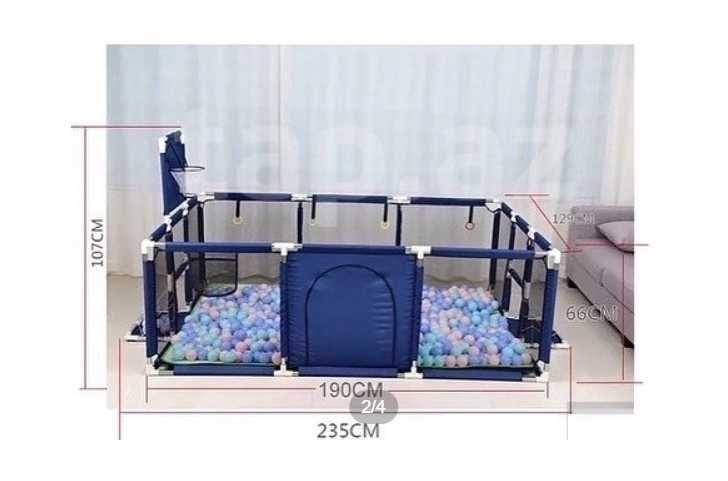 Манеж с 50 шт шариками Размер сетка-66х190х129 см Доставка бесплатно