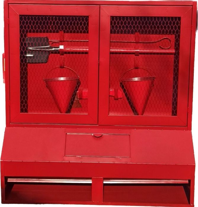 Пожарный шкаф и щит пост