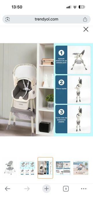 Scaun de masa bebe kinder vibe