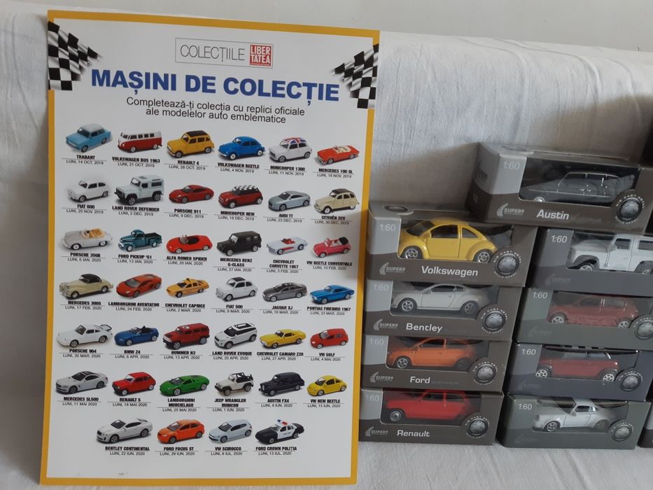 Colecția Masini de Colecție scara 1:60 Nr 1- 40 la zi