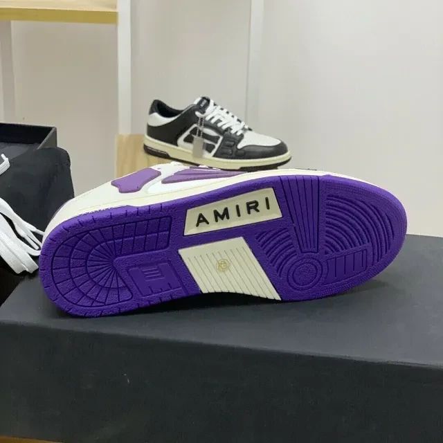 Amiri Skel Top Low Sneakers "White/Purple"