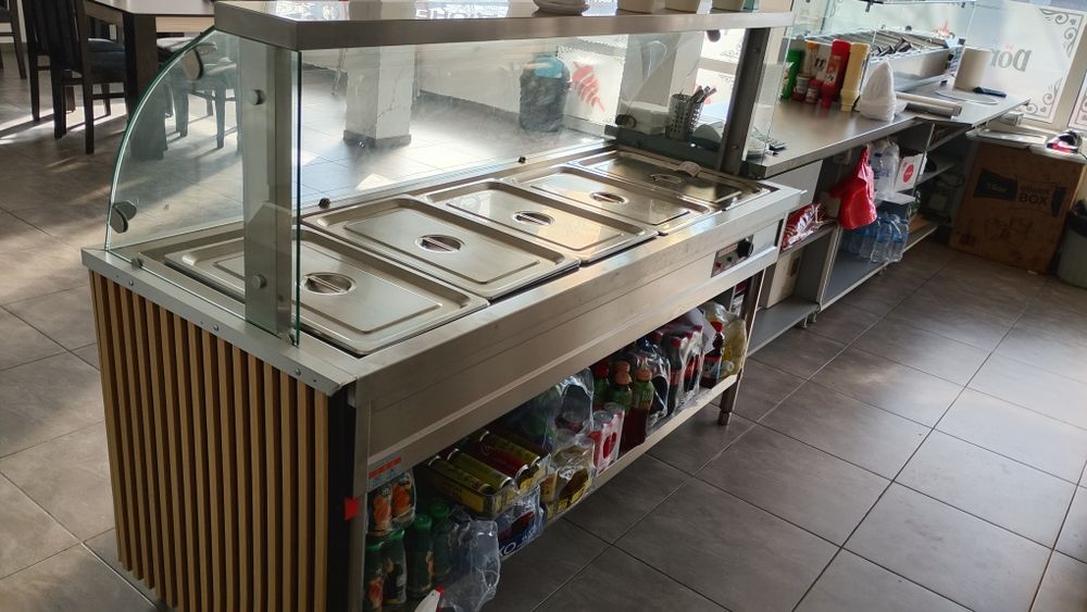 Топла витрина Бен Мари с 5 гастро норми.