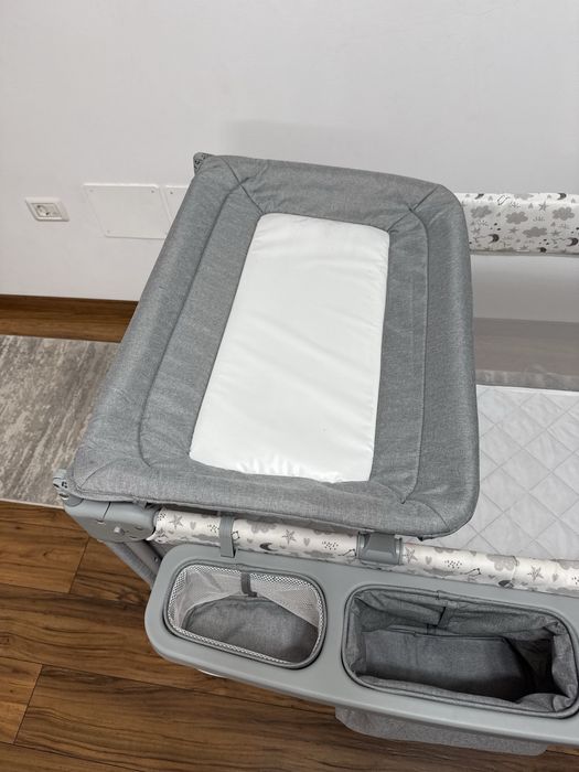 Patuț co-sleeper cu saltea