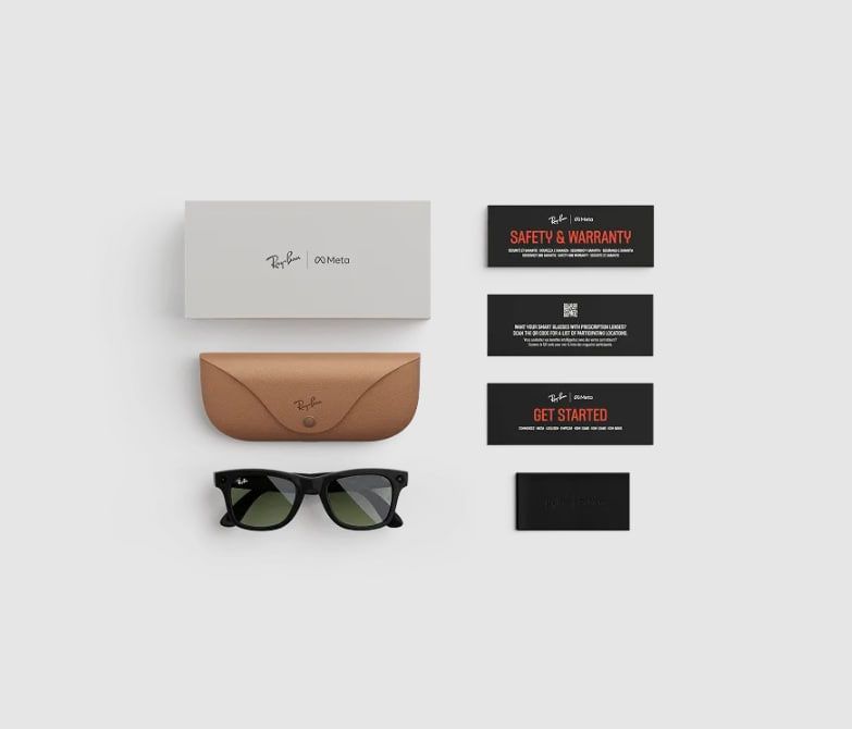 Умные очки Ray-Ban Meta Wayfarer Shiny Black, Green